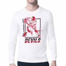 Футболка с длинным рукавом New Jersey Devils Starter White Player Grid