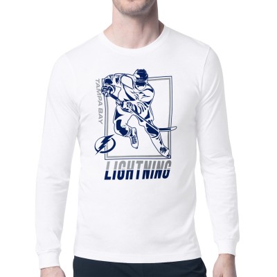 Футболка Tampa Bay Lightning Starter White Player Grid Long Sleeve