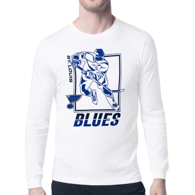 Футболка с длинным рукавом St. Louis Blues Starter Player Grid - White