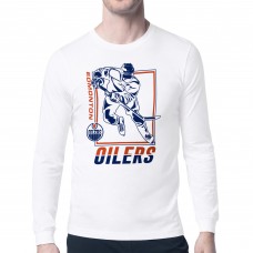 Футболка с длинным рукавом Edmonton Oilers Starter White Player Grid