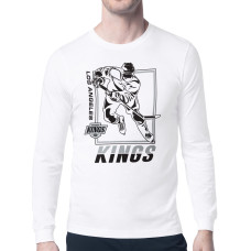 Los Angeles Kings Starter White Player Grid Long Sleeve T-Shirt