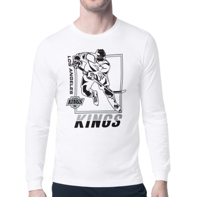 Los Angeles Kings Starter White Player Grid Long Sleeve T-Shirt
