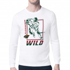 Футболка с длинным рукавом Minnesota Wild Starter White Player Grid
