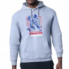 Толстовка New York Rangers Starter Heather Gray Player Grid Fleece Толстовка New York Rangers Starter Heather Gray Player Grid Fleece