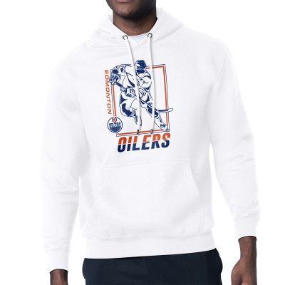 Толстовка Edmonton Oilers Starter White Player Grid Fleece