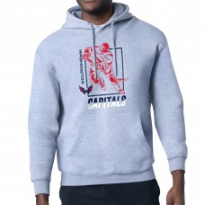 Washington Capitals Starter Heather Gray Player Grid Fleece Pullover Hoodie Washington Capitals Starter Heather Gray Player Grid Fleece Pullover Hoodie