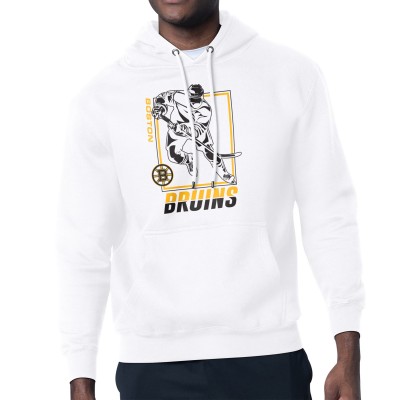 Толстовка Boston Bruins Starter White Player Grid Fleece