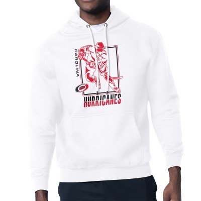 Толстовка Carolina Hurricanes Starter White Player Grid Fleece