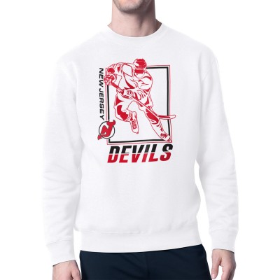 Кофта New Jersey Devils Starter White Player Grid Fleece