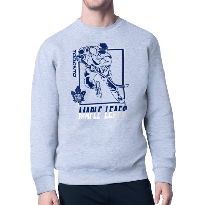 Кофта Toronto Maple Leafs Starter Heather Gray Player Grid Fleece