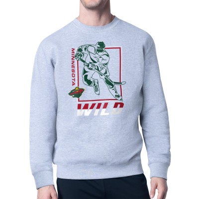 Кофта Minnesota Wild Starter Heather Gray Player Grid Fleece