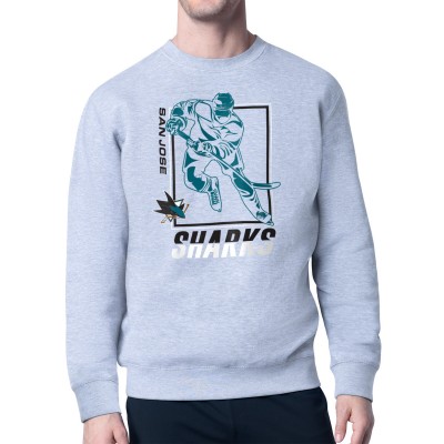 Кофта San Jose Sharks Starter Heather Gray Player Grid Fleece