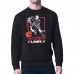 Calgary Flames Starter Black Player Grid Fleece Pullover Sweatshirt