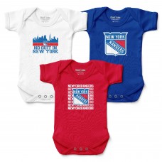 Newborn & Малышам New York Rangers Chad & Jake Three-Piece No Quit Bodysuit Set