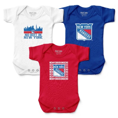 Newborn & Малышам New York Rangers Chad & Jake Three-Piece No Quit Bodysuit Set