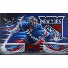 Henrik Lundqvist New York Rangers Autographed Fanatics Authentic 30 x 48 Original Art by Artist Eric Sevigny - Limited Edition #1/1