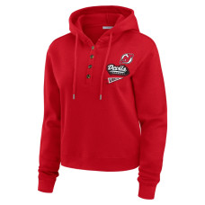 Женская толстовка New Jersey Devils WEAR by Erin Andrews Red Waffle-Knit Женская толстовка New Jersey Devils WEAR by Erin Andrews Red Waffle-Knit