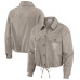Женская джерси New Devils WEAR by Erin Andrews Gray Cinched Button-Up Jacket