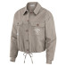 Женская джерси New Devils WEAR by Erin Andrews Gray Cinched Button-Up Jacket