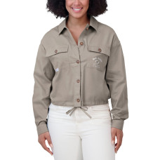 Женская джерси New Devils WEAR by Erin Andrews Gray Cinched Button-Up Jacket