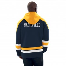 Nashville Predators Starter Navy/Gold Hockey Pullover Hoodie