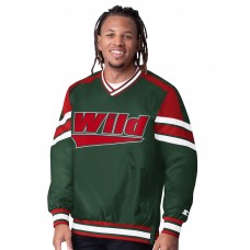 Minnesota Wild Starter Green Reliever V-Neck Pullover Jacket