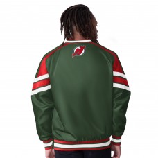 New Jersey Devils Starter Green Reliever V-Neck Pullover Jacket New Jersey Devils Starter Green Reliever V-Neck Pullover Jacket
