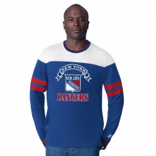 New York Rangers Starter Blue Blitz Durene Long Sleeve T-Shirt New York Rangers Starter Blue Blitz Durene Long Sleeve T-Shirt