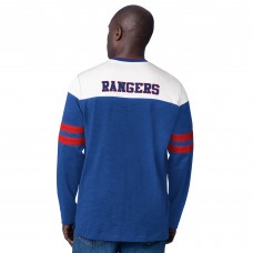 New York Rangers Starter Blue Blitz Durene Long Sleeve T-Shirt New York Rangers Starter Blue Blitz Durene Long Sleeve T-Shirt