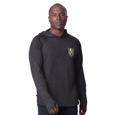 Vegas Golden Knights MSX by Michael Strahan Black Fast Track Raglan Long Sleeve Hoodie T-Shirt