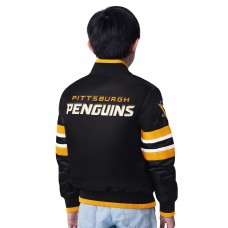 Куртка на кнопках Подростковая Pittsburgh Penguins Starter Black/Gold Scout 1