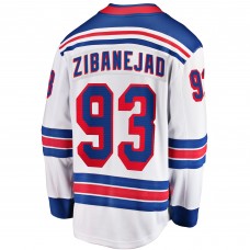 Игровая джерси Mika Zibanejad New York Rangers Away Premier Breakaway Player - White