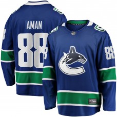 Джерси Vancouver Canucks Nils Aman Fanatics Blue Home Premier Breakaway