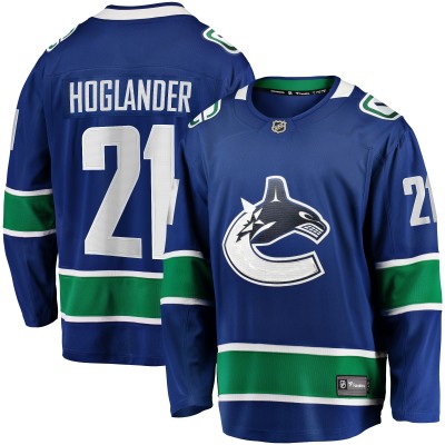 Джерси Vancouver Canucks Nils Hoglander Fanatics Blue Home Premier Breakaway