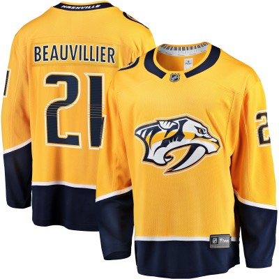Игровая джерси Anthony Beauvillier Nashville Predators Fanatics  Premier Breakaway Player - Gold