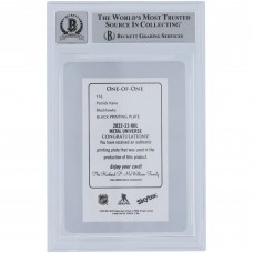 Patrick Kane Chicago Blackhawks Autographed 2022-23 Upper Deck Metal Universe Black Printing Plate #116 #1/1 Beckett Fanatics Witnessed Authenticated 9/10 Card
