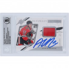 Alex DeBrincat Chicago Blackhawks Autographed 2017-18 Upper Deck Ultimate Collection Jerseys Red Relic #91 #/299 Beckett Fanatics Witnessed Authenticated 10 Rookie Card