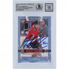 Alex DeBrincat Chicago Blackhawks Autographed 2017-18 Upper Deck Compendium Blue #877 Beckett Fanatics Witnessed Authenticated 10 Rookie Card