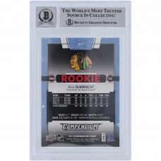 Alex DeBrincat Chicago Blackhawks Autographed 2017-18 Upper Deck Compendium Blue #877 Beckett Fanatics Witnessed Authenticated 10 Rookie Card