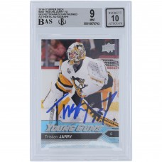 Tristan Jarry Pittsburgh Penguins Autographed 2016-17 Upper Deck Series 2 Young Guns #466 Beckett Fanatics Witnessed Authenticated 9/10 Rookie Card