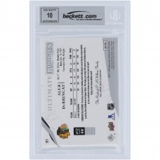 Alex DeBrincat Chicago Blackhawks Autographed 2017-18 Upper Deck Ultimate Collection Jerseys Black Relic #91 #/299 Beckett Fanatics Witnessed Authenticated 10 Rookie Card