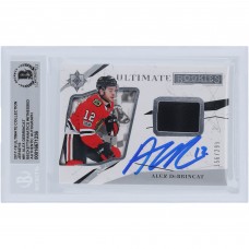 Alex DeBrincat Chicago Blackhawks Autographed 2017-18 Upper Deck Ultimate Collection Jerseys Black Relic #91 #/299 Beckett Fanatics Witnessed Authenticated 10 Rookie Card