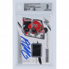 Alex DeBrincat Chicago Blackhawks Autographed 2017-18 Upper Deck Ultimate Collection Jerseys Black Relic #91 #/299 Beckett Fanatics Witnessed Authenticated 9/10 Rookie Card