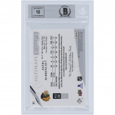 Alex DeBrincat Chicago Blackhawks Autographed 2017-18 Upper Deck Ultimate Collection Jerseys Black Relic #91 #/299 Beckett Fanatics Witnessed Authenticated 9/10 Rookie Card