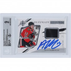 Alex DeBrincat Chicago Blackhawks Autographed 2017-18 Upper Deck Ultimate Collection Jerseys Black Relic #91 #/299 Beckett Fanatics Witnessed Authenticated 9/10 Rookie Card