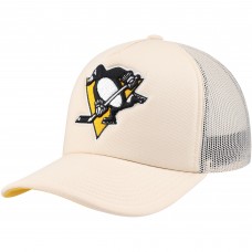 Бейсболка Pittsburgh Penguins Mitchell & Ness Cream Foam Front Trucker