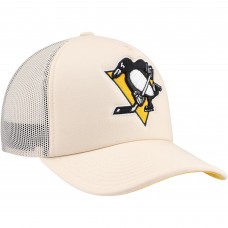 Бейсболка Pittsburgh Penguins Mitchell & Ness Cream Foam Front Trucker