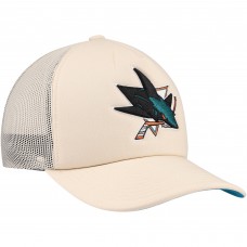 Бейсболка San Jose Sharks Mitchell & Ness Cream Foam Front Trucker