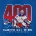 New York Rangers Jonathan Quick Blue 400 Career Wins T-Shirt