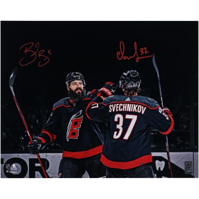 Andrei Svechnikov & Brent Burns Carolina Hurricanes Multi-Signed Fanatics Authentic 16 x 20 Celebrating Photograph